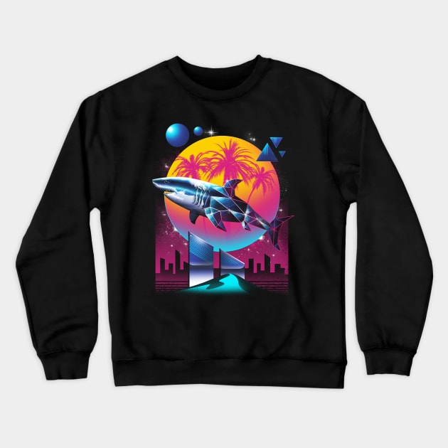 Rad Shark Crewneck Sweatshirt by Vincent Trinidad Art